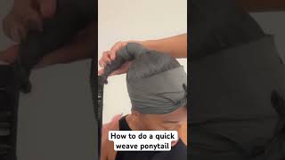 How to do a quick weave ponytail ponytail hairstyles hairstyle korzenhair haircare [upl. by Eniowtna]