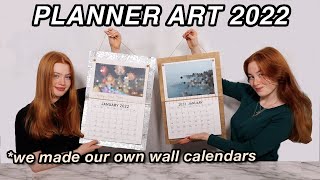 Custom Wall Planner Art Challenge DIY WALL CALENDAR ROOM ORGANISER 2022  Ruby and Raylee [upl. by Retsae]