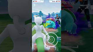 Shiny ✨ Mewtwo against leader cliff  Pokemon go  pokemongo pokemon mewtwo pokémongo shorts [upl. by Suicul76]