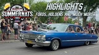 Summernats 36 city cruise highlights 2024 [upl. by Anemaj81]