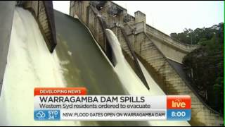 Warragamba spillways open 3 March 2012 [upl. by Esertal588]