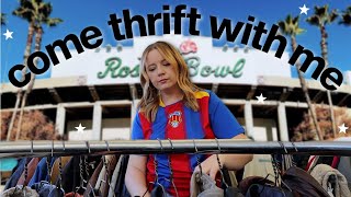 come thrift with me at the rose bowl flea market UNHINGED thrifting day [upl. by Ltihcox440]