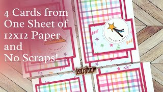 Quick Easy Cards from 12x12 Paper  Paper Busting Template [upl. by Bonnette]