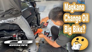 Magkano Change Oil ng Big Bike  Honda CB650R  Maintenance Cost [upl. by Shulins]