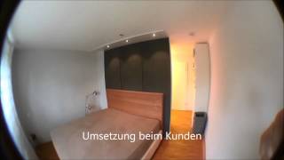 begehbarer Cabinet Kleiderschrank als Raumteiler in einem Schlafzimmer von DÖRR in Mannheim [upl. by Goodrich814]