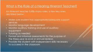 The Hearing Itinerant Teacher [upl. by Archaimbaud811]