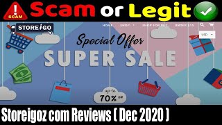 Storeigoz com Reviews December 2020 Watch Video amp Know The Truth  Scam Adviser Reports [upl. by O'Meara]