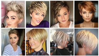 gorgeous and trendy short bob Pixie HairCuts fine hair styling with hot hair coloursrebondinghair [upl. by Nosirrah]