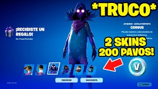 TRUCO 2 SKINS por SOLO 200 PAVOS en LA TIENDA de FORTNITE 🎁🤑 [upl. by Nnarefinnej]