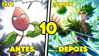 ELE RENASCEU COMO UMA PLANTA APELONA COM EVOLUÇÃO INFINITA 10 RESUMO MANHWA [upl. by Arimas509]