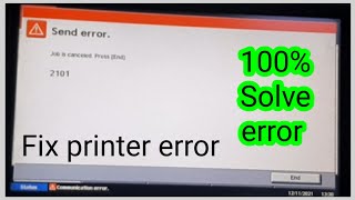 Fix Printer Error  kyocera km 5050 error 2101 how to solve error 2101 [upl. by Tsyhtema]