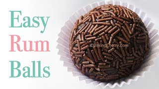 EASY RUM BALLS RECIPE  Baking Cherry [upl. by Ylak]