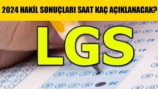 2024 LGS Nakil Sonuçları Saat Kaçta Açıklanacak [upl. by Asaeret]