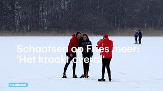 Krakend ijs breekt niet dronebeelden van schaatsen op natuurijs  RTL NIEUWS [upl. by Durante]