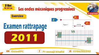 Les ondes mécaniques progressives Examen national rattrapage 2011 [upl. by Cobby]