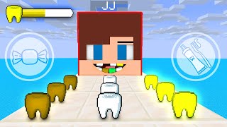 JJ Smile Rush Game with Mikey  Dentist Simulator  Maizen Minecraft Animation [upl. by Phil]