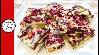 Best Rose Petal Nougat  Turkish Delights  How to make Nougat with marshmallow [upl. by Dranoel]