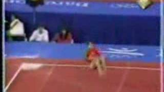 He Xuemei  1992 Olympics Team Optionals  Floor Exercise [upl. by Cherilyn]