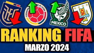 NUEVO RANKING FIFA Colombia la GRAN GANADORA Ecuador DECEPCIONA Y México SUPERA a URUGUAY [upl. by Gudrun48]