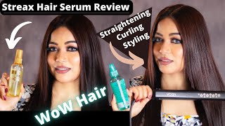 Streax Hair serum review  Heat Protectant Hair Serum for Hair straightening and Styling [upl. by Uwton266]