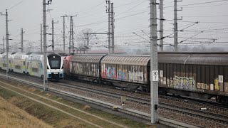 Three trains cross in 40 seconds Madness on the tracks [upl. by Jung596]