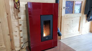 Piecyk kominek na pellet Cadel Spirit 52 kW [upl. by Daugherty419]