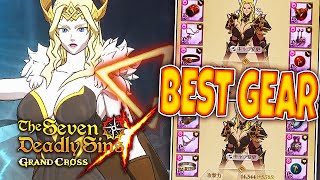 HP DEF OR ATK CRIT THUNDER GOD THOR BEST GEAR SET  Seven Deadly Sins Grand Cross [upl. by Arimahs392]