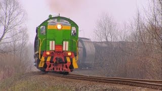 ТЭМ23276 с маневровым составом  TEM23276 with a freight train [upl. by Kappel661]