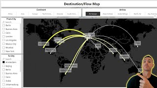 Power BI Flow Map  Learn how to Create Destination Maps [upl. by Kelsy8]