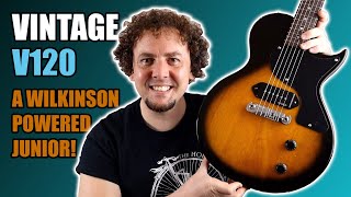 Vintage V120 Sunburst  An affordable Wilkinsonpowered take on the Les Paul Junior  Review amp Demo [upl. by Denby]