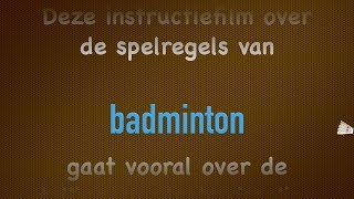 badminton spelregels dubbelspel 16022017 [upl. by Iramohs]