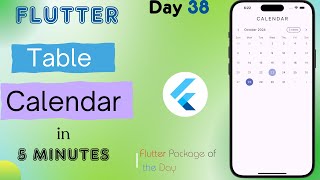 How To Create A Flutter Table Calendar  Flutter Calendar App [upl. by Asilak]