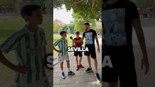 Bético vs Sevillista ⚽️😂 sevillafc betis footballfans derbi footballfunny entrevista [upl. by Porty]