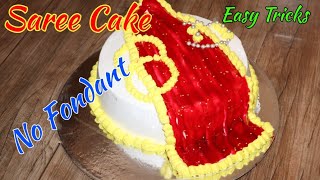 Saree Theme Cake Whipping Cream Cake Reenas Kalavara [upl. by Sisson]