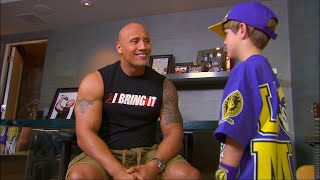 The Rock introduces himself to a quotyoungquot Cena [upl. by Supat]