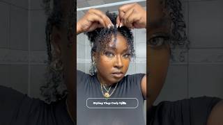 A TOUSLED UPDO FOR THE WIN🥰 curlyupdo type4hair naturalhairtutorial hairvlog curlyhairroutine [upl. by Eiten]