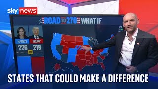 The road to 270 electoral college votes  US election [upl. by Noffets]