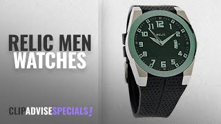 10 Best Selling Relic Men Watches 2018  Relic Jake Stainless Steel amp Black Rubber Strap Mens [upl. by Oilerua]