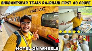 Bhubaneswar Rajdhani Express First Class Journey  IRCTC First AC Food Review 😱  Tejas Rajdhani [upl. by Samale708]