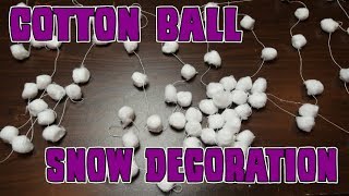 How to Make a Cotton Ball Snow Decoration [upl. by Leziar344]