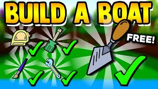 How to get ALL TOOLS for FREE  Build a boat for Treasure ROBLOX [upl. by Aseretairam617]