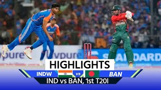 India vs Bangladesh Gwalio T20I Highlights IND vs BAN 1st T20 MayankNitish  Match Highlights [upl. by Arrais52]