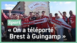 Les supporters du Stade Brestois mettent lambiance avant le match contre Leverkusen [upl. by Rothschild]