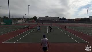 Tennis Doubles Groundstroke Volley Overhead Practice 91320 Lavash Games 13  USTA NTRP 45  50 [upl. by Teressa]