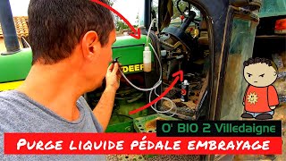 Je purge le circuit hydraulique de lembrayage JOHN DEERE 2250 [upl. by Lubba903]