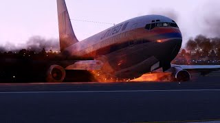 Boeing 737 Crashes on Takeoff at Philadelphia Airport  United Airlines Flight 611 [upl. by Kurr]