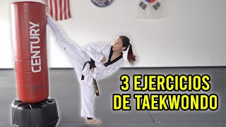 3 EJERCISIOS DE PATEAR EN TAEKWONDO [upl. by Madaih]