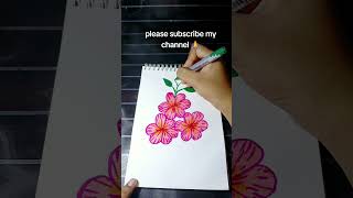 Flower drawing 🌸youtubeshort art drawing like apt [upl. by Aluino]