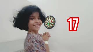 Dart game challenge l Dad or Daughter l Indoor games for kids l Magnetic dart [upl. by Waiter370]