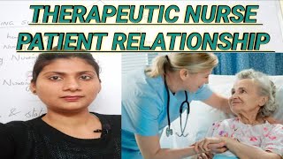 Therapeutic Nurse Patient Relationship  Psychiatric Nursing [upl. by Reviel]